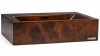 S.V.I.S. Design UMYWALKA 60 CM PYXIS BASIC Z PRZELEWEM, Z OTWOREM NA BATERIĘ - SMOKED METAL, MIEDZIANY I CZARNY, LAKIER PÓŁMATOWY UBO.PYXIS.BC.060.000.MS.01.2